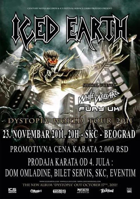 Iced Earth - СКЦ Београд