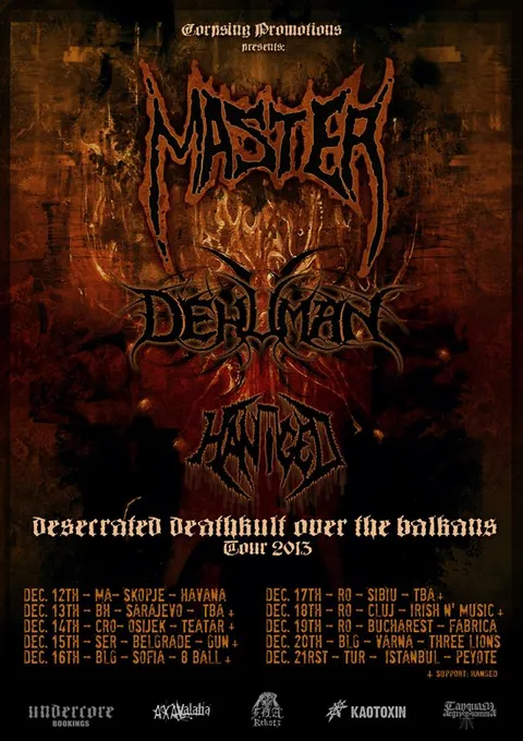 MASTER(USA)/ DEHUMAN(BELGIJA)/ FORMLESS TERROR na 12.12.2013/ club HAVANA!!!